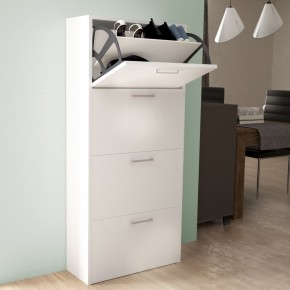 Scarpiera Bianca Slim a 4 Ante Ribalta Doppie Porta Scarpe Salvaspazio 2