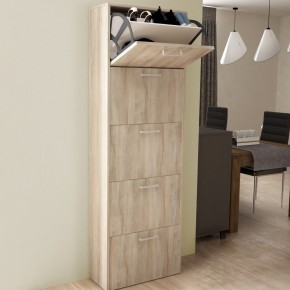 Scarpiera Design Slim Moderno Olmo in Legno 5 Ante Salvaspazio in Legno 2