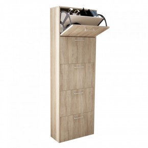 Scarpiera Design Slim Moderno Olmo in Legno 5 Ante Salvaspazio in Legno