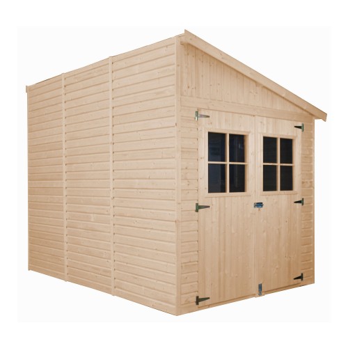 Casetta da Giardino  in Legno 3x2 Addossata 4 Pareti a Pannelli 17 mm