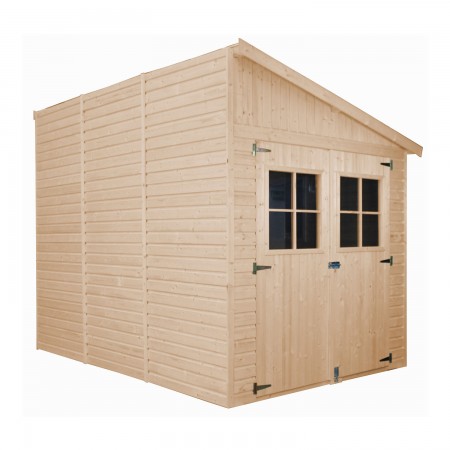 Casetta da Giardino  in Legno 3x2 Addossata 4 Pareti a Pannelli 17 mm