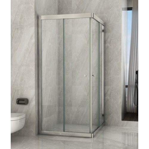 Box Doccia Angolare 70 x 90 100 120 80 x 100 120 2 Ante Scorrevole in Cristallo