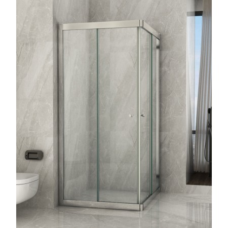 Box Doccia Angolare 70 x 90 100 120 80 x 100 120 2 Ante Scorrevole in Cristallo