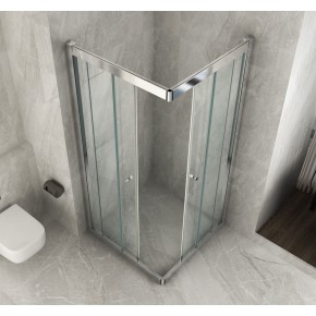 Box Doccia Angolare 70x90 100 120 80x100 120 2 Ante Scorrevole in Cristallo 2