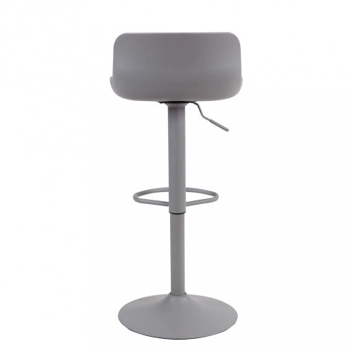 Sgabello Alto Grigio Design Seduta in Plastica da Cucina Bar Moderno