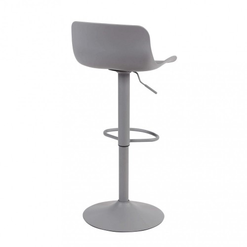 Sgabello Alto Grigio Design Seduta in Plastica da Cucina Bar Moderno
