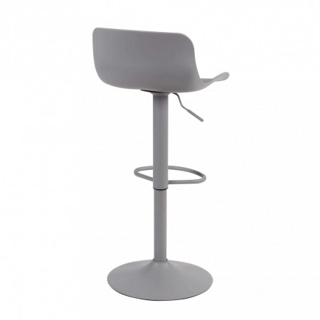 Sgabello Alto Grigio Design Seduta in Plastica da Cucina Bar Moderno
