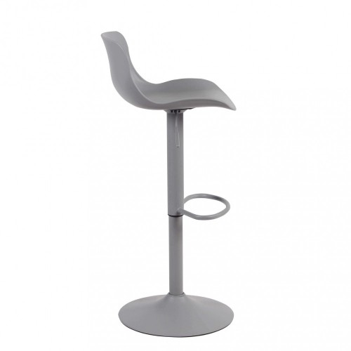 Sgabello Alto Grigio Design Seduta in Plastica da Cucina Bar Moderno