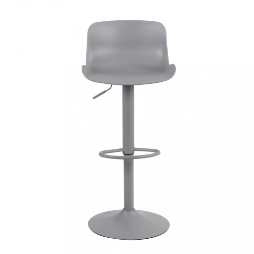 Sgabello Alto Grigio Design Seduta in Plastica da Cucina Bar Moderno