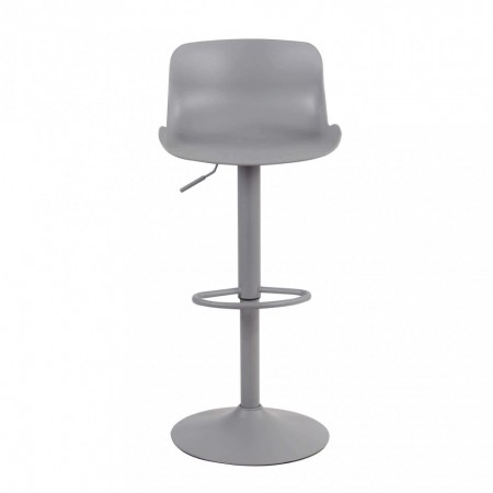Sgabello Alto Grigio Design Seduta in Plastica da Cucina Bar Moderno