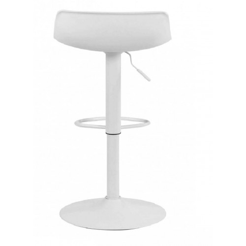 Set 2 sgabelli Alti Bianco Seduta in Plastica da Penisola Cucina