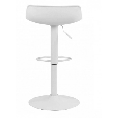 Set 2 sgabelli Alti Bianco Seduta in Plastica da Penisola Cucina
