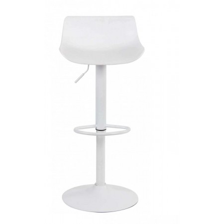 Set 2 sgabelli Alti Bianco Seduta in Plastica da Penisola Cucina