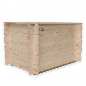 Cassapanca Contenitore Baule in Legno 100 cm Multiuso con Coperchio