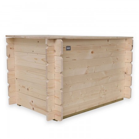 Cassapanca Contenitore Baule in Legno 100 cm Multiuso con Coperchio