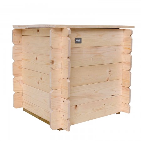 Cassapanca Contenitore Baule in Legno 60x60 Multiuso con Coperchio