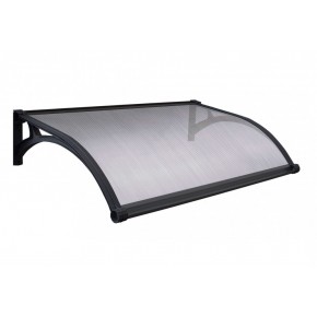 Pensilina in Policarbonato 120x100 Alveolare Opaco Illuminazione Led 2
