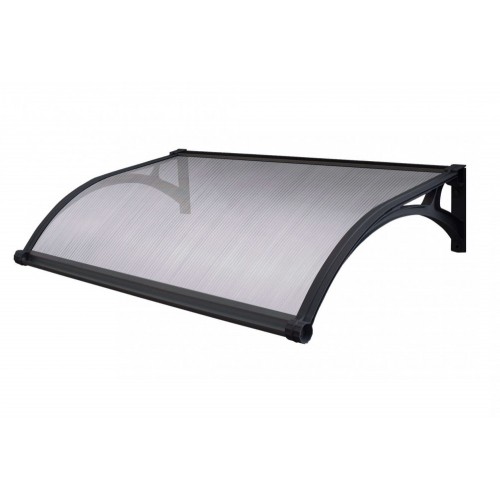 Pensilina in Policarbonato 120x100 Alveolare Opaco Illuminazione Led