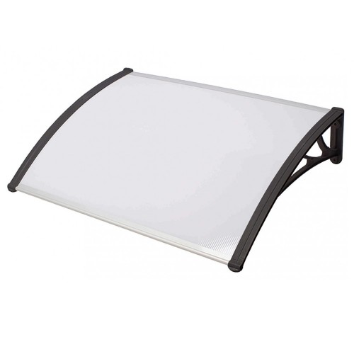 Pensilina in Policarbonato 120x100 Copertura Antipioggia Porta Ingresso