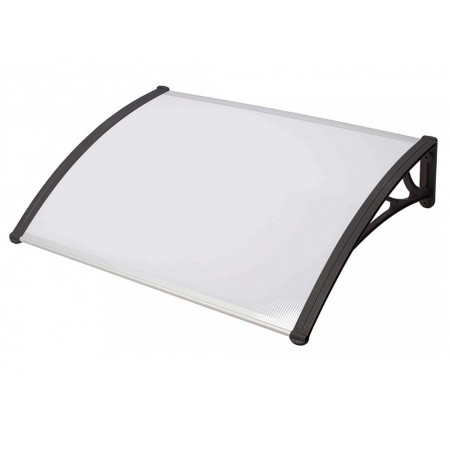 Pensilina in Policarbonato 120x100 Copertura Antipioggia Porta Ingresso