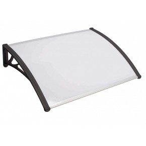 Pensilina in Policarbonato 120x100 Copertura Antipioggia Porta Ingresso