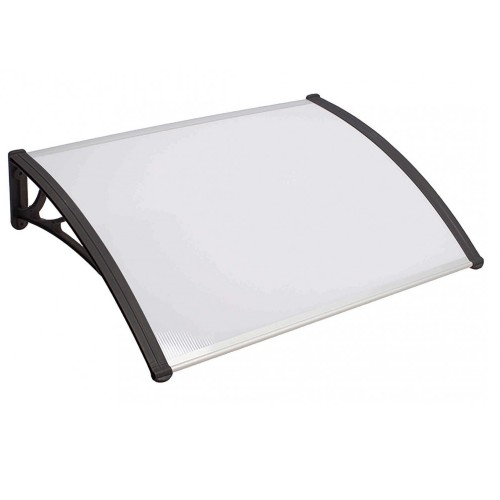 Pensilina in Policarbonato 120x100 Copertura Antipioggia Porta Ingresso