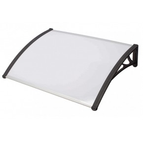 Pensilina in Policarbonato Alveolare Opaco 150x120 Antipioggia Portone 2