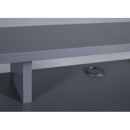 Tavolo Scrivania da Gaming Grande Grigia Porta Pc Ufficio per Gamer