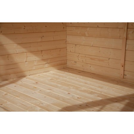 Casetta in Legno da Giardino 3x2 Addossata 3 Pareti 17mm con Pavimento