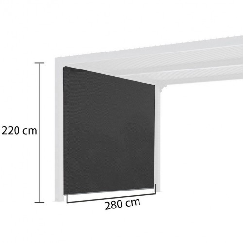 Zanzariera Tenda Laterale 2.8 metri in PVC per Pergola Bioclimatica in Alluminio