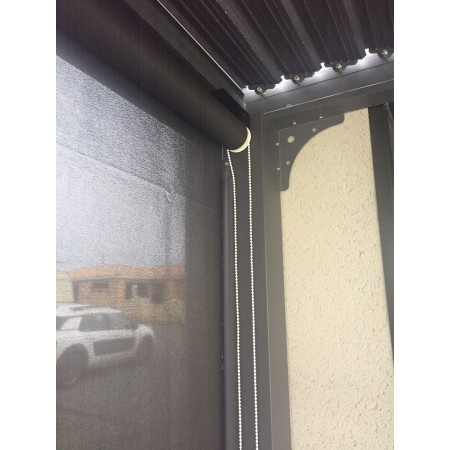 Zanzariera Tenda Laterale 2.8 metri in PVC per Pergola Bioclimatica in Alluminio