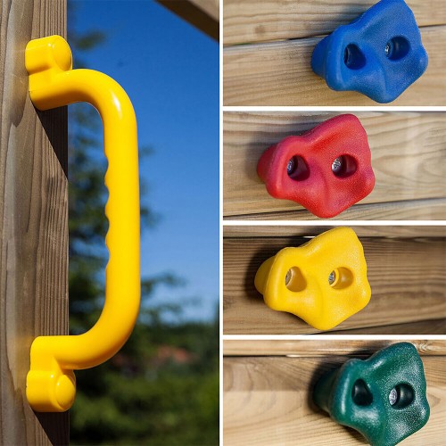 Parco Giochi Torretta per Bimbi da Giardino in Legno Scivolo Altalena