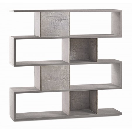Libreria Modulare Giorno Cemento Moderna Mensole Scaffale Ufficio Studio