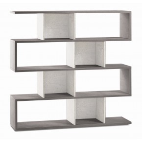 Libreria Modulare Cemento Bianco Moderna Mensole Scaffale Ufficio Studio