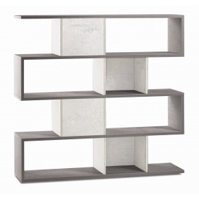 Libreria Modulare Cemento Bianco Moderna Mensole Scaffale Ufficio Studio 2