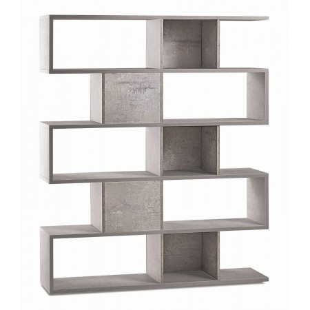 Libreria Modulare Cemento Geometrica Moderna Mensole Scaffale Ufficio