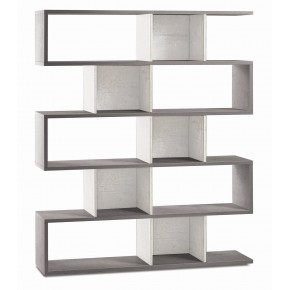 Libreria Modulare Cemento Bianco Giorno Moderna Mensole Scaffale Ufficio 2