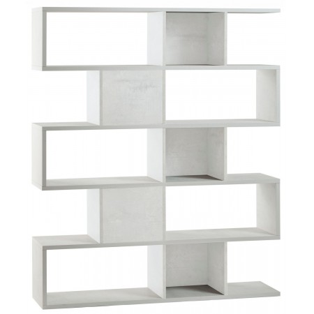 Libreria Modulare Bianco Geometrica Moderna Mensole Scaffale Ufficio