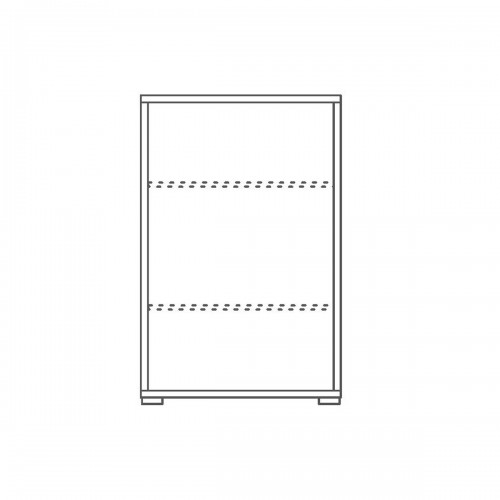 Armadio 2 Ante Noce Ossido Bianco Credenza Multiuso con Ripiani Mobile