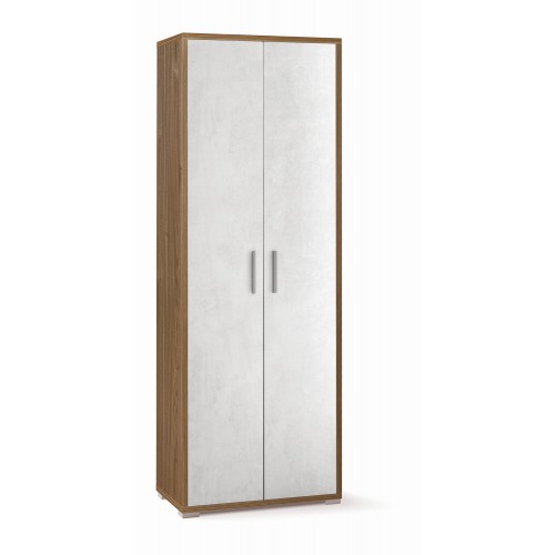 Mobile Armadio in Legno 2 Ante 200 Noce Bianco Multiuso Ufficio Camera
