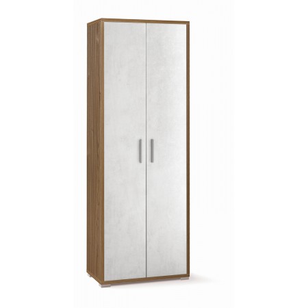 Mobile Armadio in Legno 2 Ante 200 Noce Bianco Multiuso Ufficio Camera