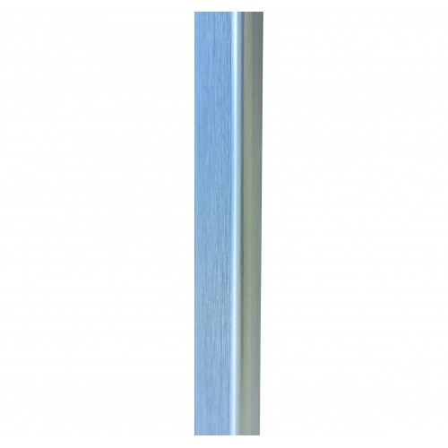 Maniglione per Porta Blindata da 120cm Cromato Satinato Piatto Verticale da Esterno