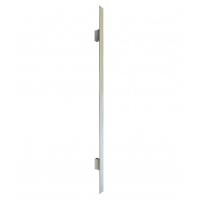Maniglione per Porta Blindata da 120cm Cromato Satinato Piatto Verticale da Esterno