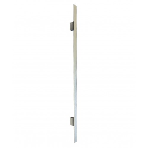 Maniglione per Porta Blindata da 120cm Cromato Satinato Piatto Verticale da Esterno