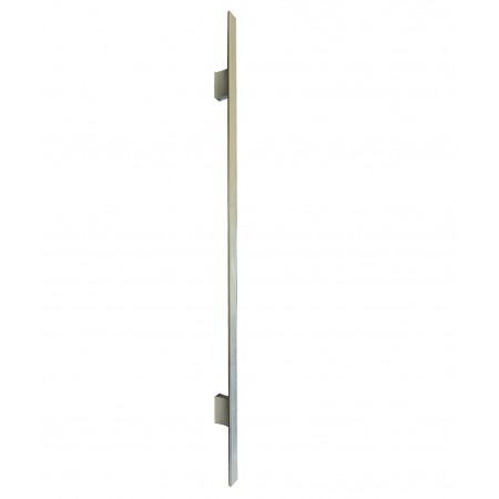 Maniglione per Porta Blindata da 120cm Cromato Satinato Piatto Verticale da Esterno