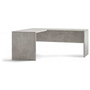 Mobile Scrivania 160x150 cm Sinistra Cemento Moderna ad Angolo Ufficio