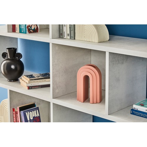 Libreria Modulare Bianco a Giorno Moderna Mensole Scaffale Ufficio Studio