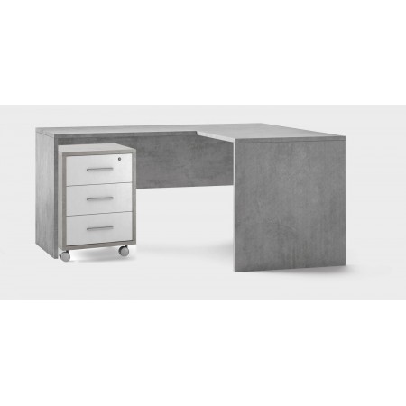Scrivania Angolare 160x150 cm Cemento Moderna Angolo da Ufficio Studio