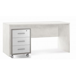 Tavolo Kit Scrivania 160 cm Bianco Moderna da Ufficio Cameretta Porta Pc 2