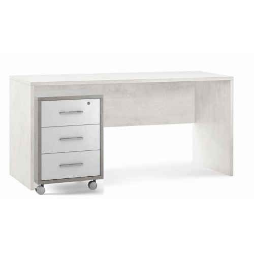 Tavolo Kit Scrivania 160 cm Bianco Moderna da Ufficio Cameretta Porta Pc